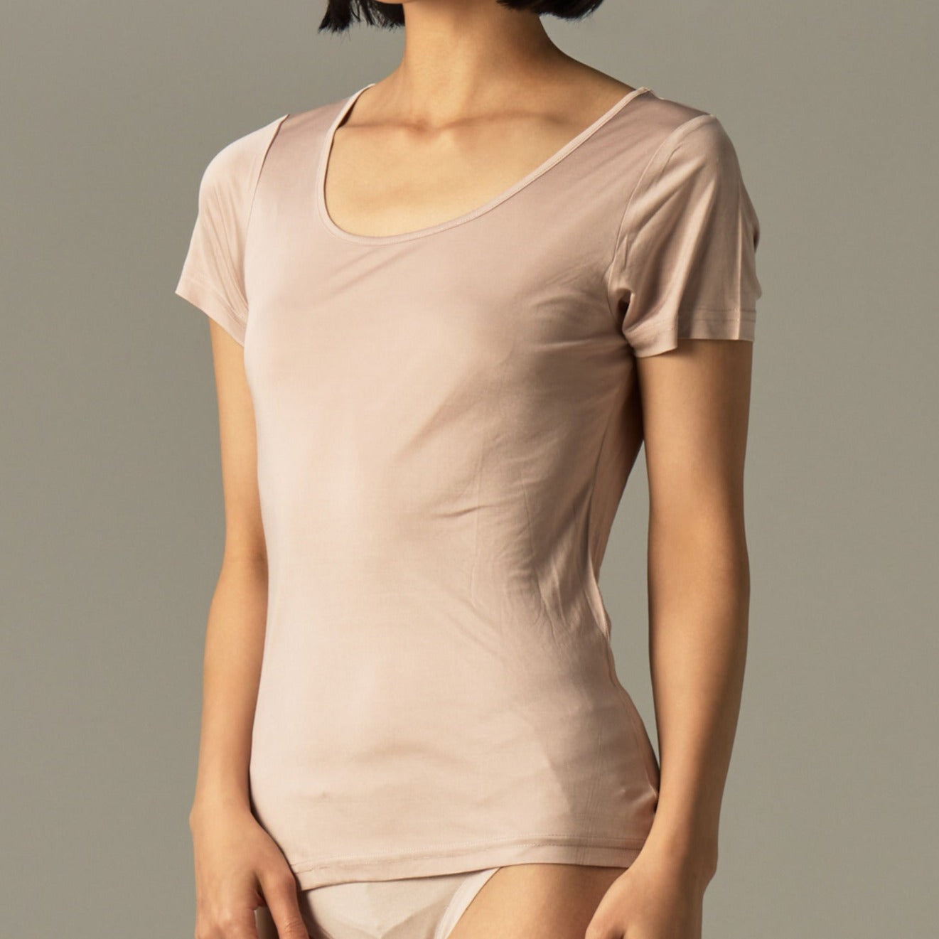 100% Silk T-shirts (SEPIA)