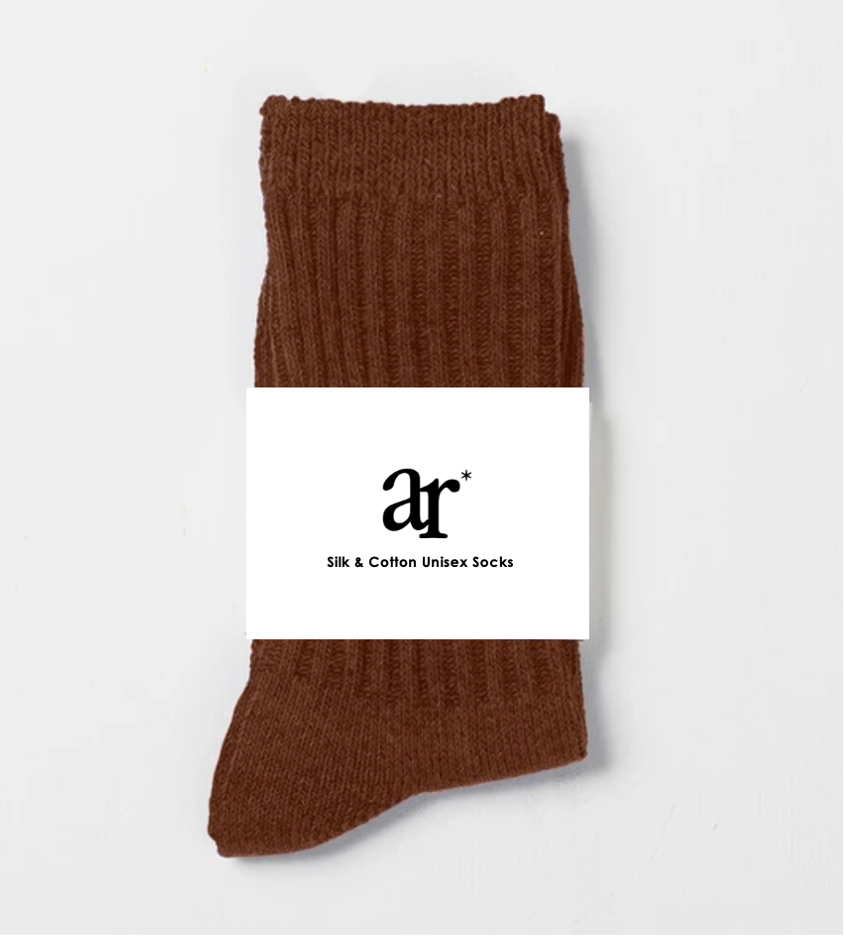 IVORY | Silk Cotton Unisex Socks 25-28cm