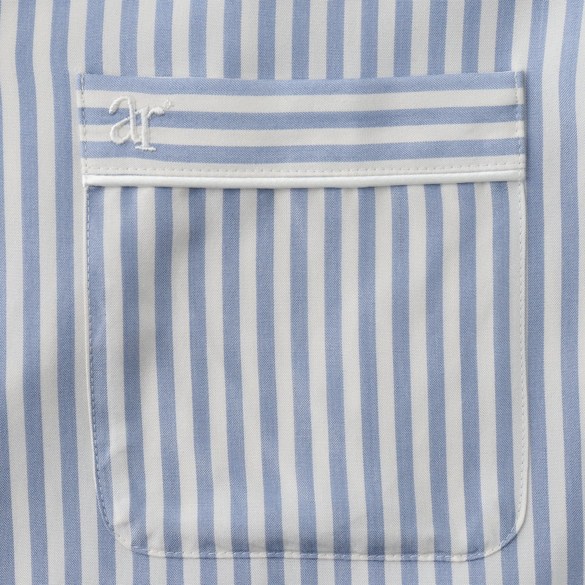 Silk Striped Pajama Set (SAX BLUE)