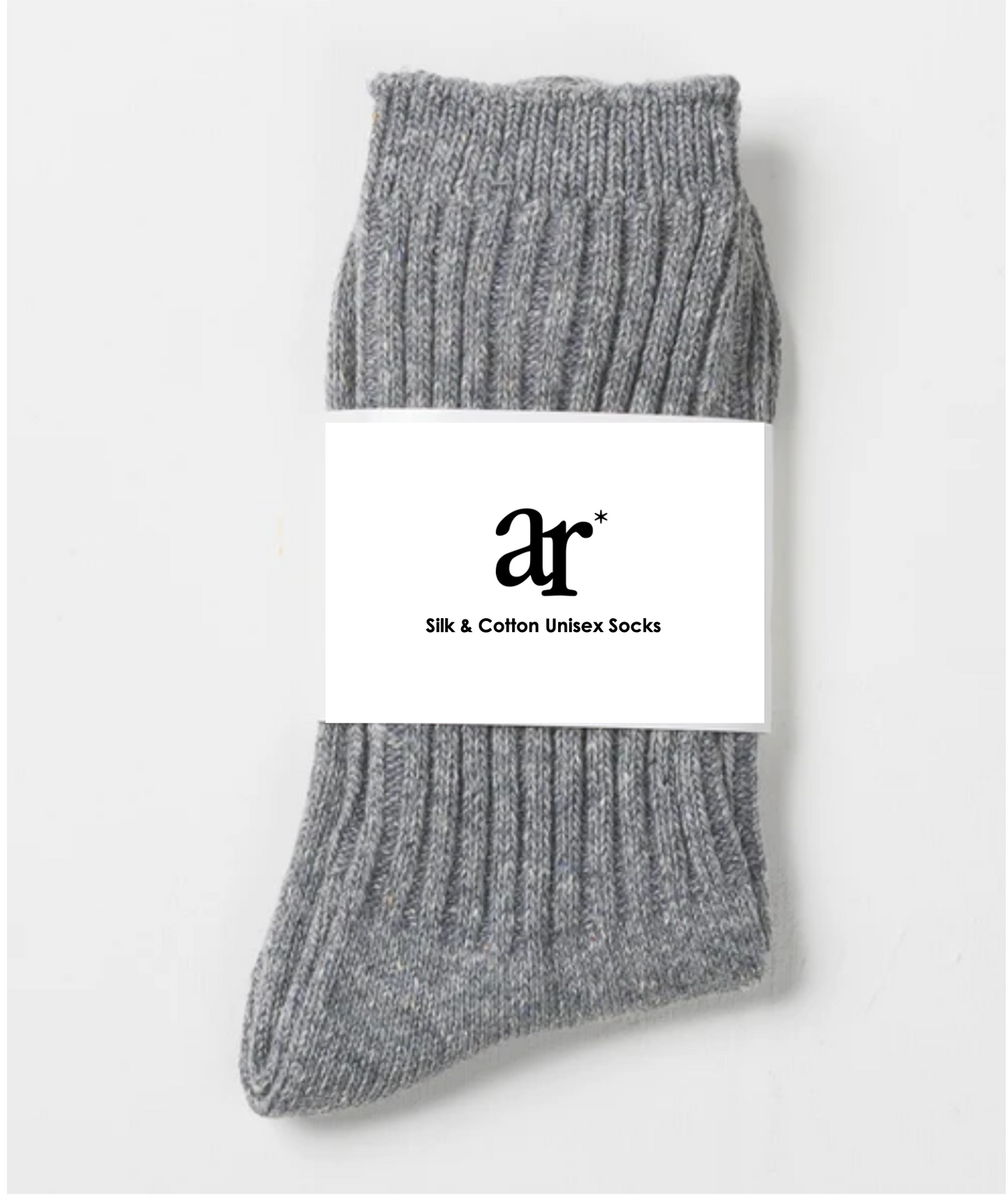 GRAY | Silk Cotton Unisex Socks 25-28cm (シルクコットン ユニセックス ソックス)
