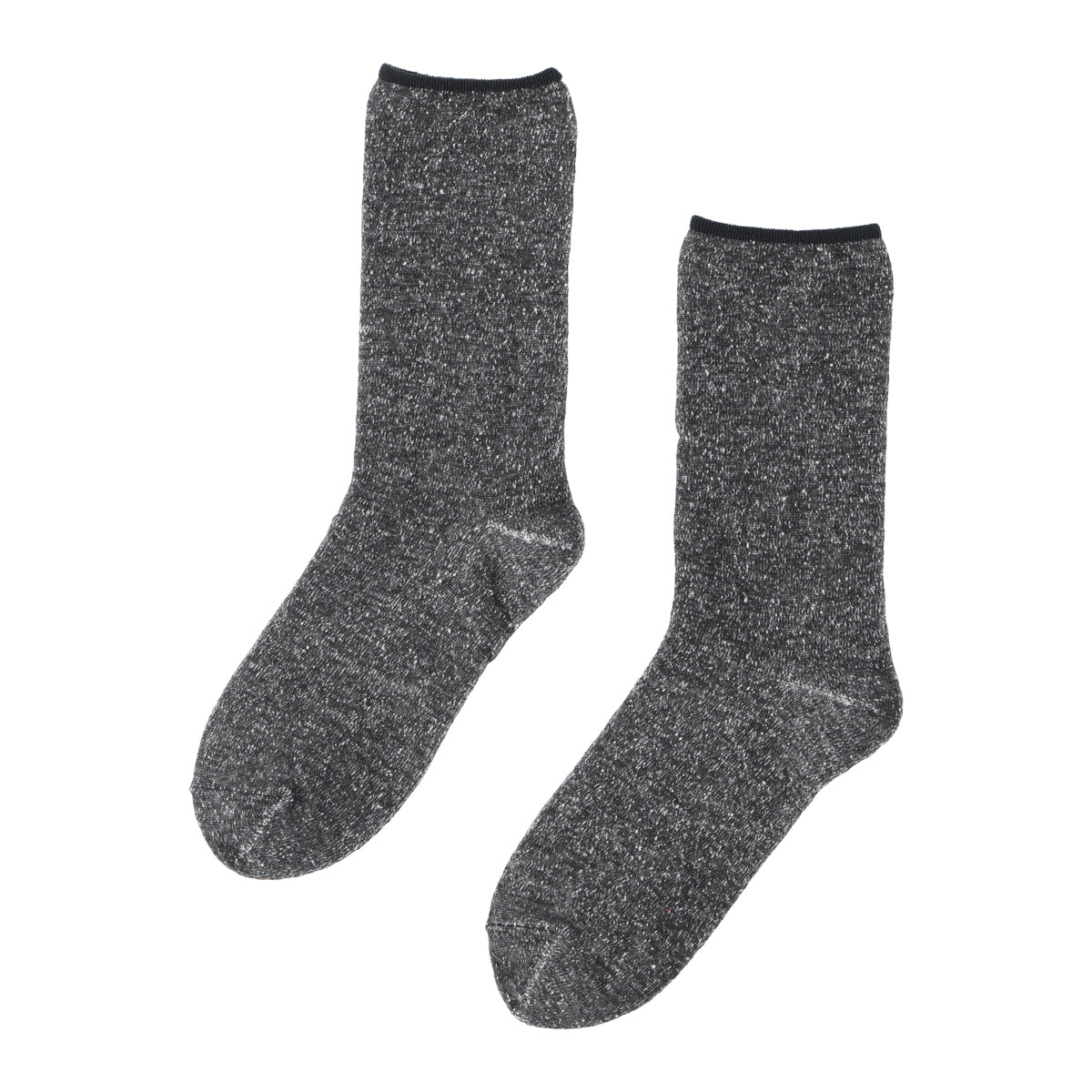 Silk and Cotton mixed socks (BLACK)