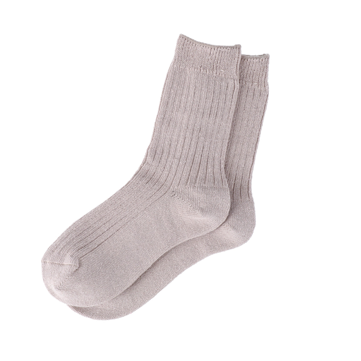 Silk Rib Socks (OATMEAL)