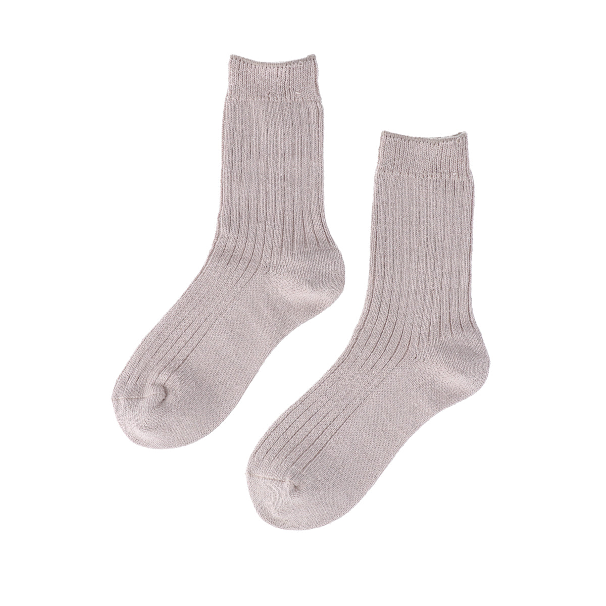 Silk Rib Socks (OATMEAL)