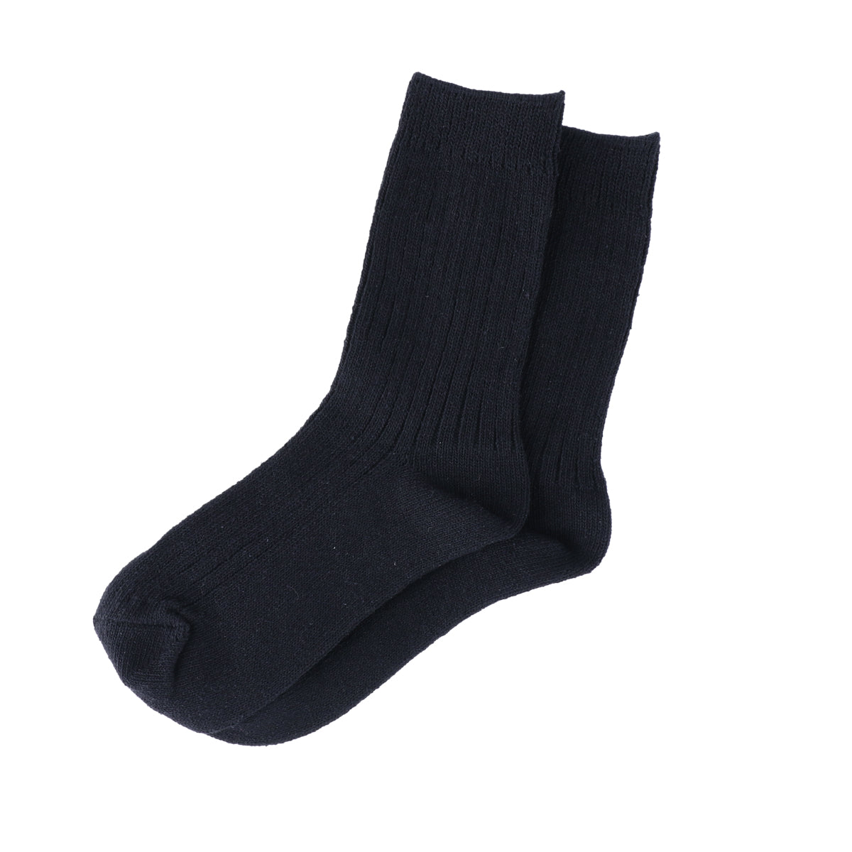 Silk Rib Socks (BLACK)