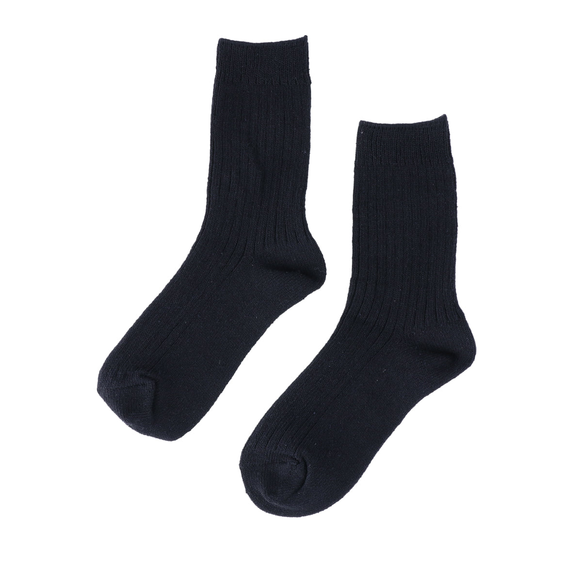 Silk Rib Socks (BLACK)