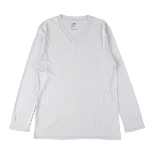 Men's Silk 100% Long sleeve shirts (GRAY)
