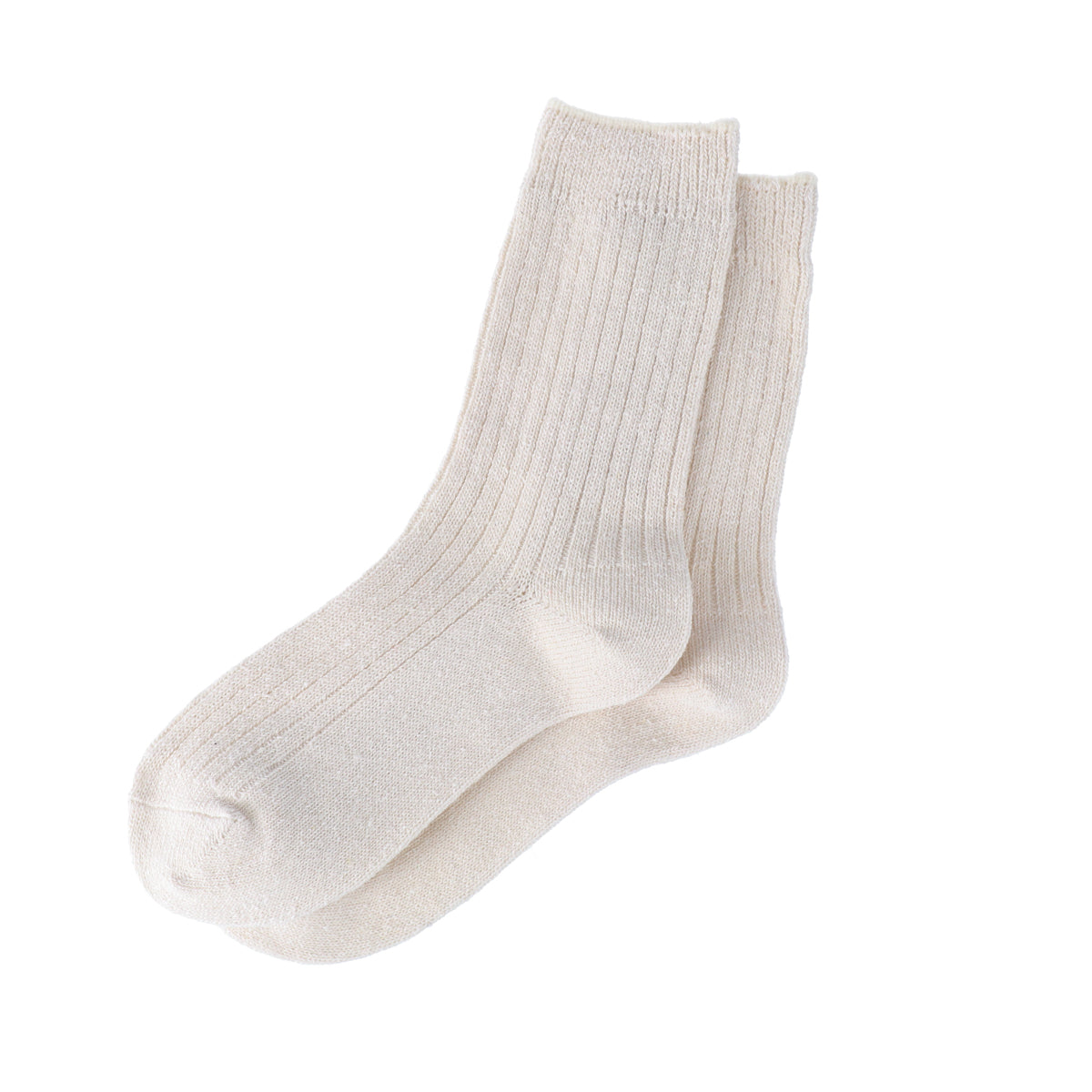 Silk Rib Socks (IVORY)